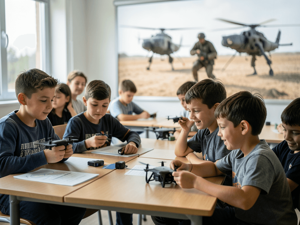 Drones en el aula y en el campo de batalla: la línea que se borra entre educación y guerra