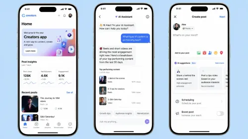 Facebook convierte su herramienta de creadores en una app con IA conversacional